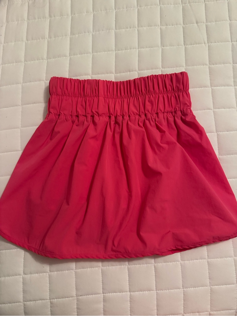 Elastic Waist Mini Skirt in Bright Pink